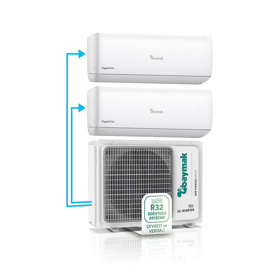 ELEGANT PRIME MULTI WALL-MOUNTED MULTI-SPLIT AIR CONDITIONER (1×2)