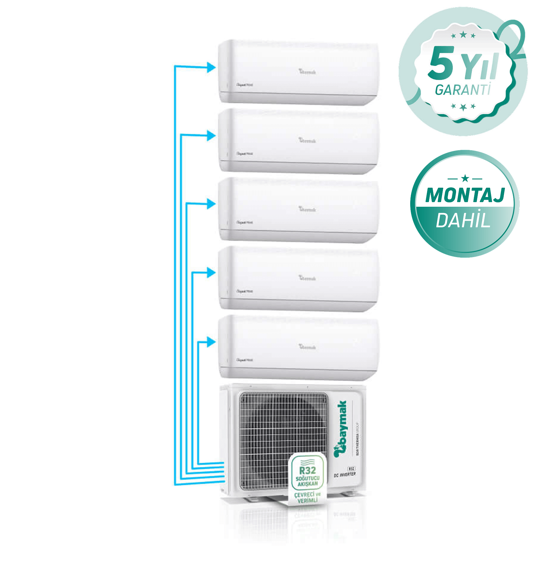 ELEGANT PRIME MULTI DUVAR TİPİ SPLIT KLİMA 1X5